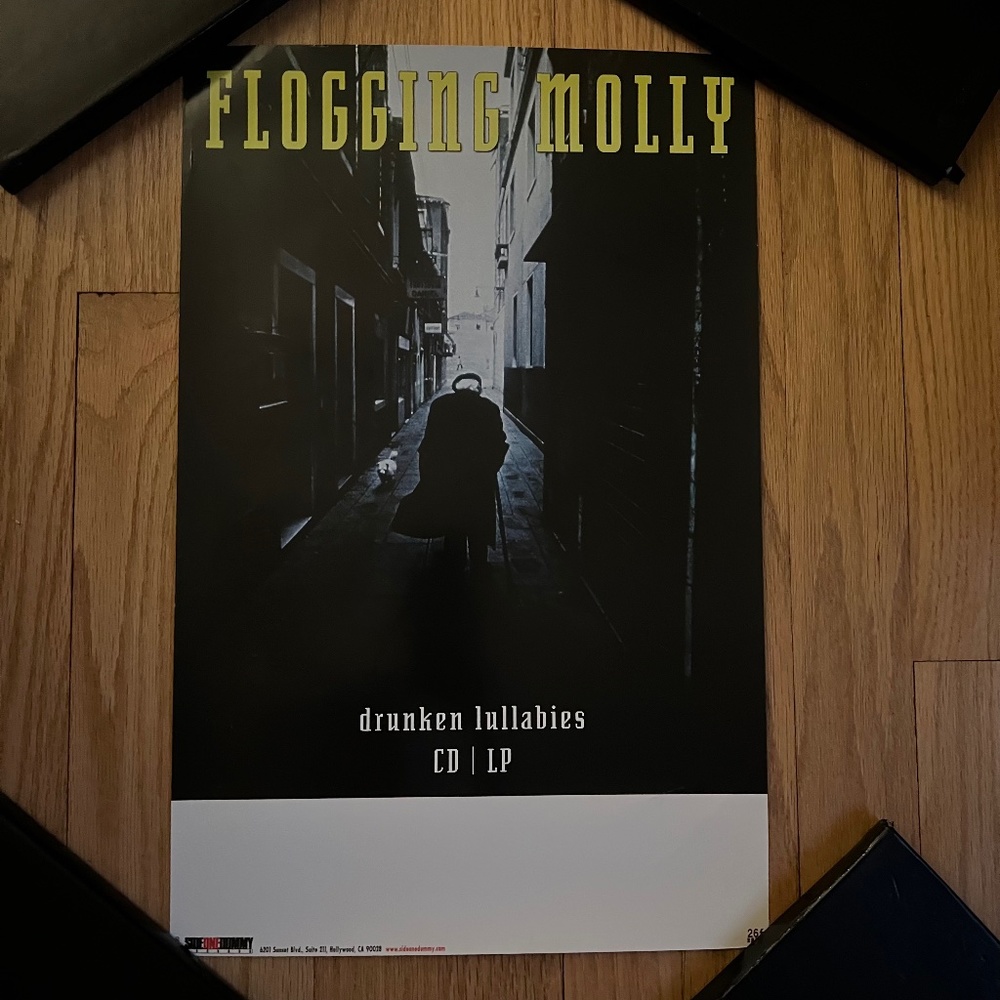 FLOGGING MOLLY 11x17 "Drunken Lullabies" 2002 Promo Poster Irish Punk Rock